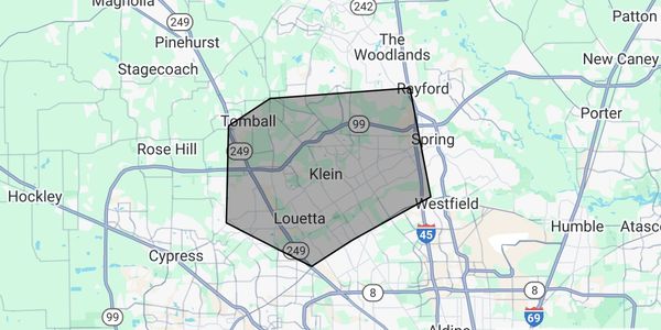map of junk removal areas in houston and spring texas