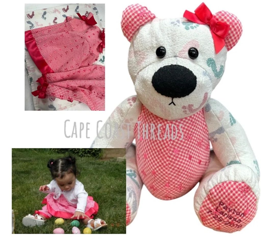 Baby Clothes Memory Bear