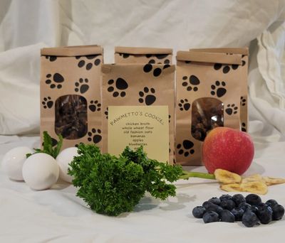 Try our new homemade puppy treats for fresh breath.  Now available on our online store.