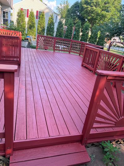 Deck staining and cleaning in Lansdale Pa Montgomery county