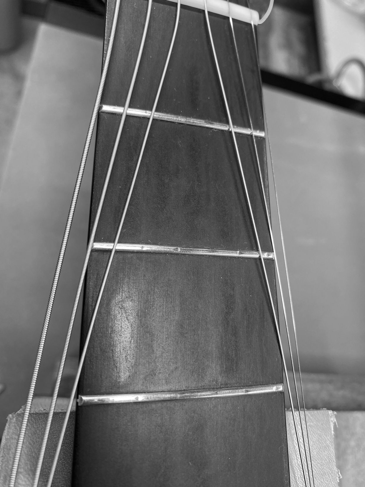 Divots in the frets....