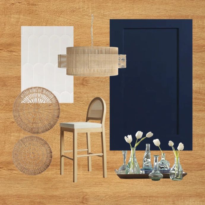 Navy Blue Shaker Cabinet Door