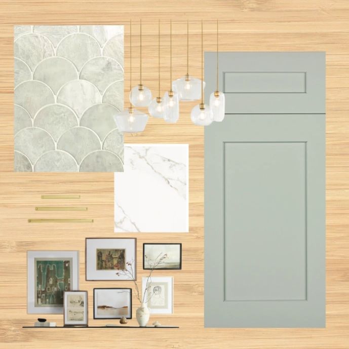 Concrete Gray Shaker Cabinet Door