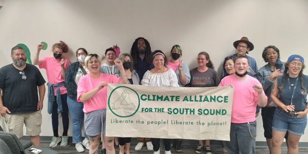 Group photo after our educational panel on environmental racism in Tacoma, WA