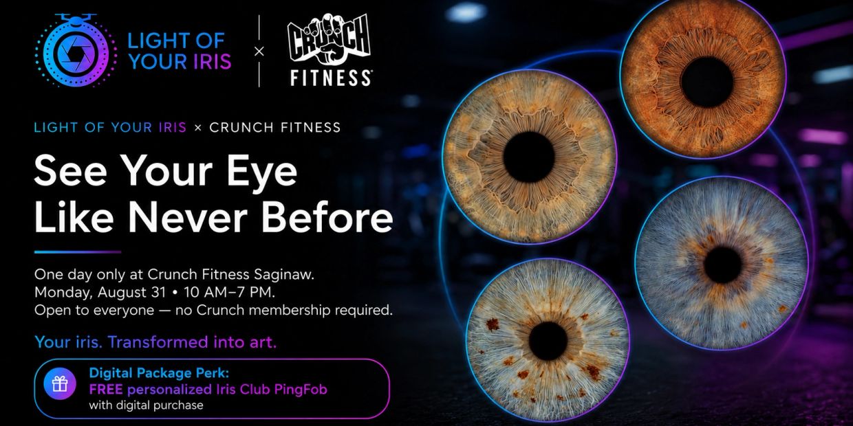 Light of Your Iris x Crunch Fitness Webpage Hero image
