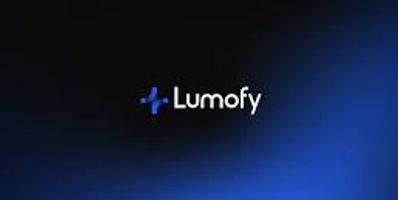 Lumofy logo on a dark blue gradient background.