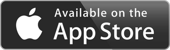App Store availability badge with Apple logo and text.