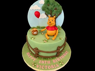 Pooh bear birthday cake 18th