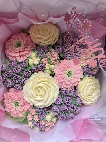 Cupcake bouquet buttercream birthday celebration wedding anniversary wedding valentines 