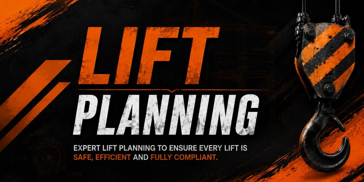 Graphic promoting expert lift planning for safe and efficient lifting.