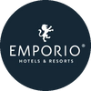 Logo of Emporio Hotels & Resorts with a lion symbol.