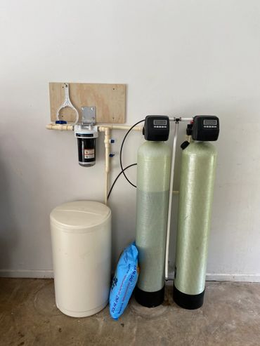 installed whole home professional water treatment system 