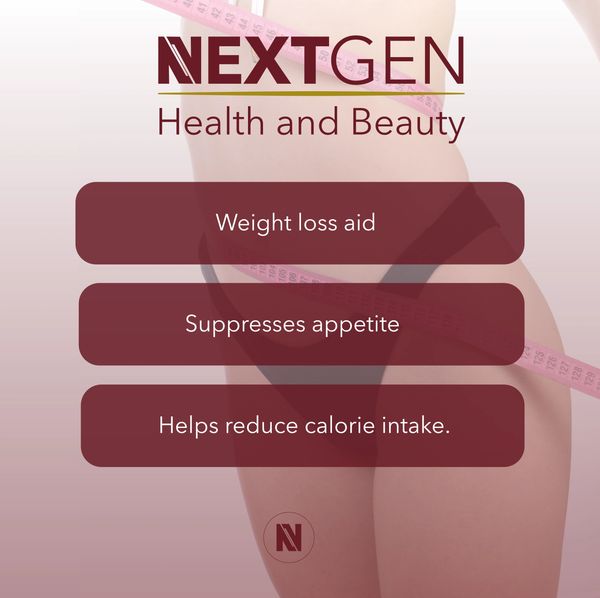 NextGen Health and Beauty promotes weight loss by suppressing appetite and reducing calorie intake.