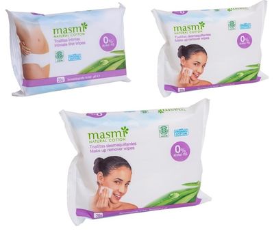 masmi Organic Cosmetic Pads, 80 Pcs - Ecco Verde Online Shop