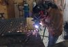 My wife learning new skills and experimenting by creating a gate.