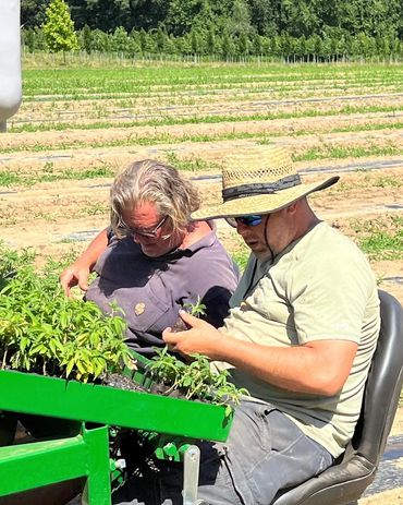 Eric from NY Canna & The Chosen 1 Genetics from Pirate Farms planting Our Field