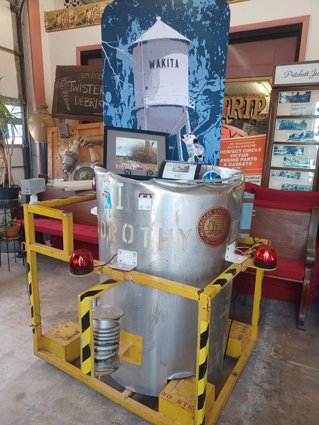 photo of Dorthy from our homeschool trip to the Twister movie museum.
