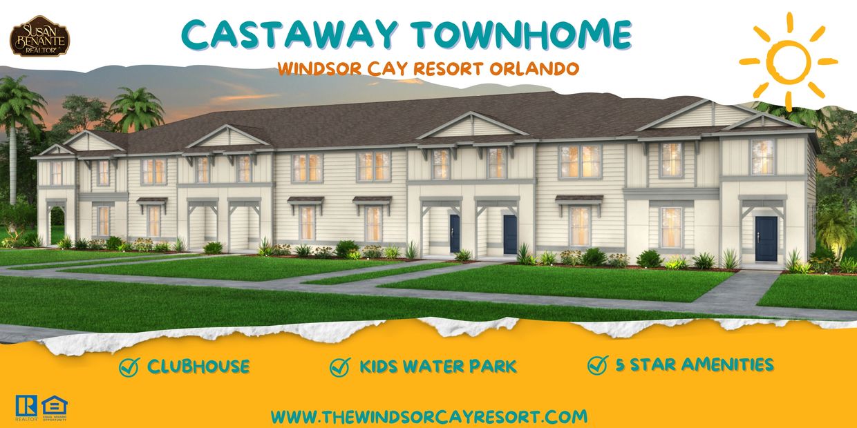5 Bedroom luxury vacation townhomes for sale in Windsor Cay Resort in Clermont FL