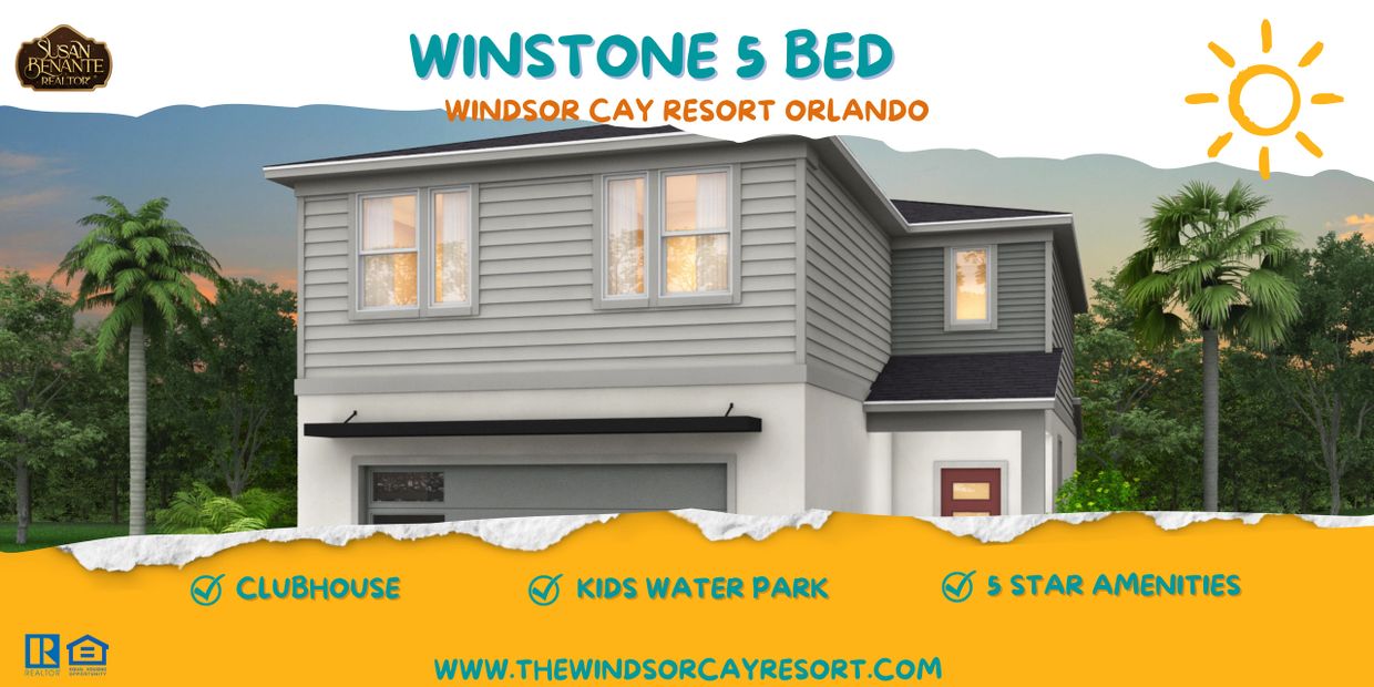 5 Bedroom single family pool homes for sale in Windsor Cay Resort - Winstone Model