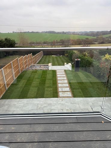 Birds Eye View Soft Landscaping carried out on behalf of Hills Building Developments Ltd 