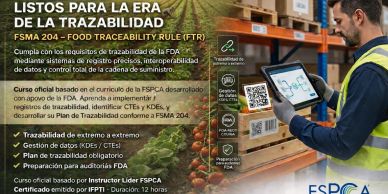 Curso sobre la era de la trazabilidad alimentaria FSMA 204.