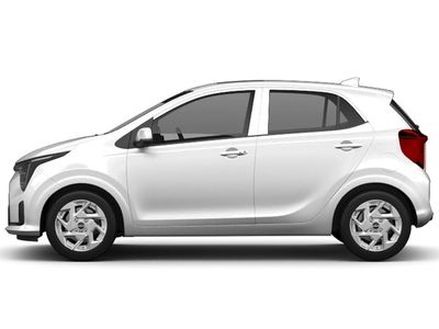 White compact hatchback car shown from the side.
