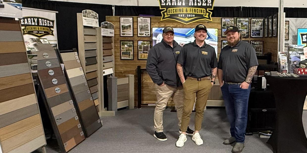 (left to right) Chad Randell , Mitch Randell, Riley Randell. Local professional deck builders.
