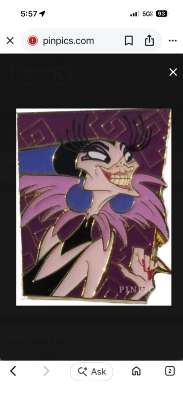 Stylized cartoon woman with exaggerated features in purple.