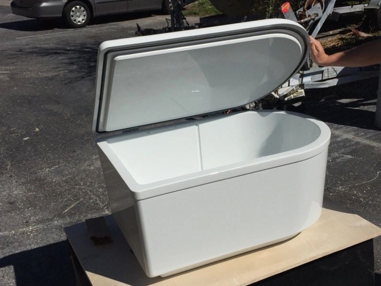 160qt coffin box cooler for boat