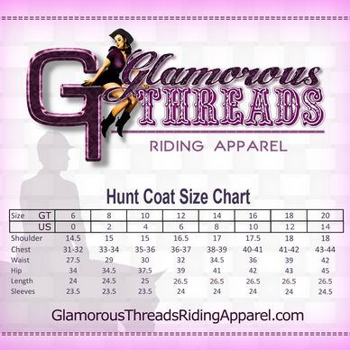 Show Shirt Size Chart – Marigold Riding Apparel