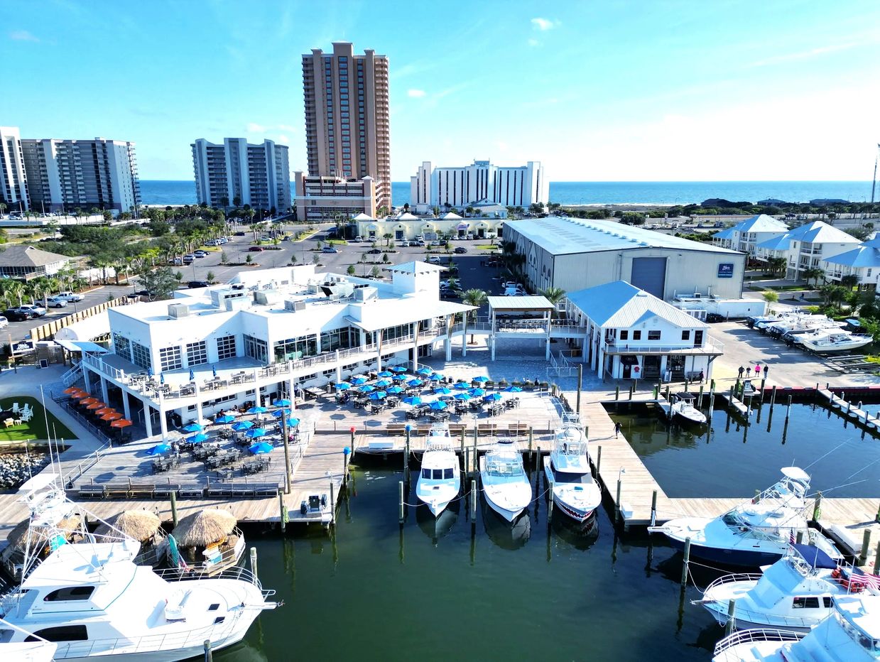 The Port at Zekes Landing Marina offers private fishing charters in Orange Beach, Alabama