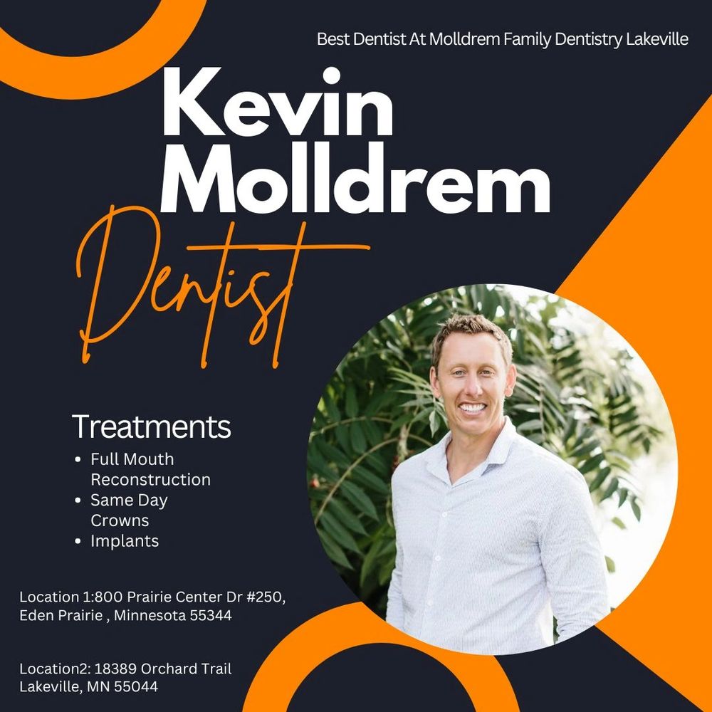 Professional dental services by Kevin Molldrem at two Minnesota locations.