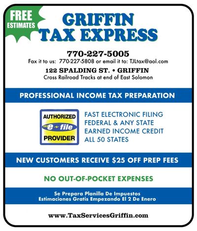 Griffin tax Express savings only here