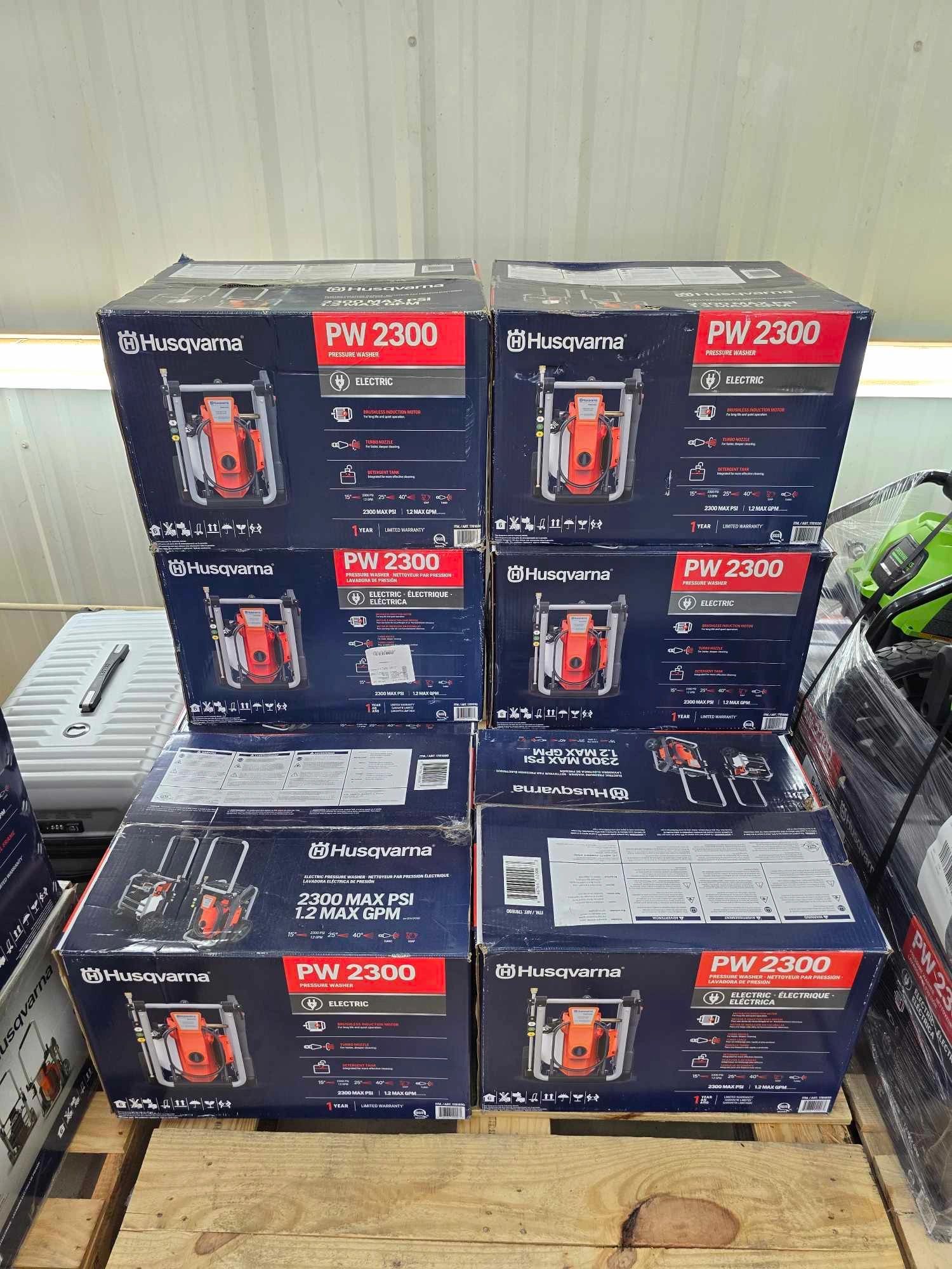 Husqvarna PW 2300 Electric Pressure Washer with 2300 Max PSI and 1.2 Max GPM. Ideal for cleaning dec