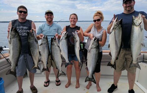 Lake Ontario Salmon and Trout on a fishing charter