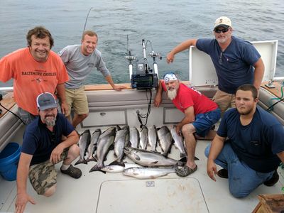 Lake Ontario Salmon and Trout on a fishing charter