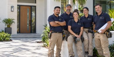 AI illustration of a remodeling team in RCN uniforms; not actual employees.