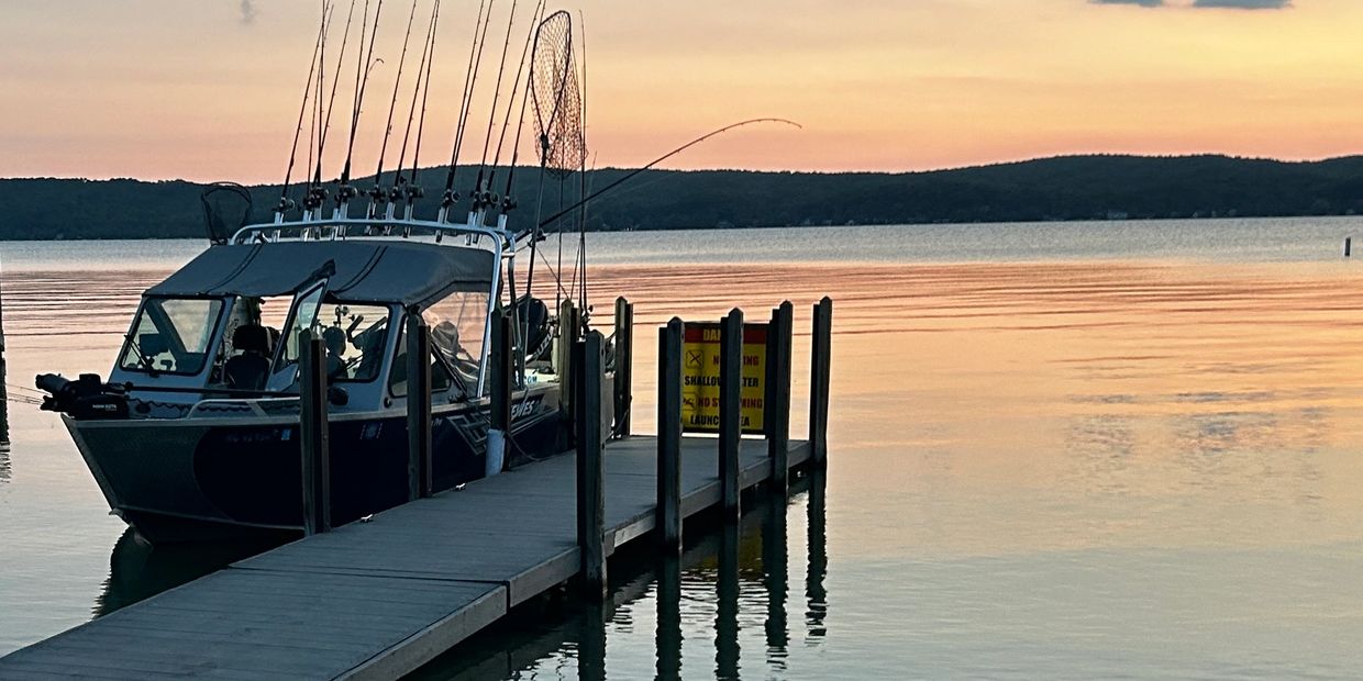 sunrise on crystal lake