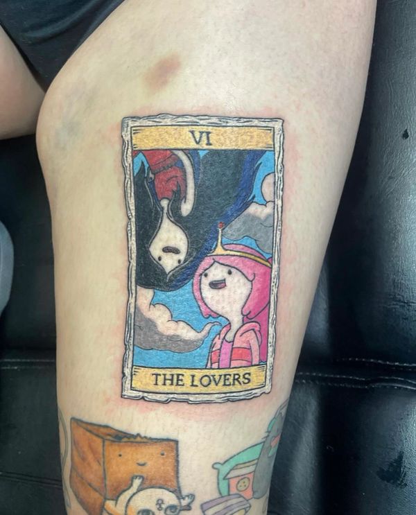 Princess Bubblegum and Marceline Tarot Card Tattoo