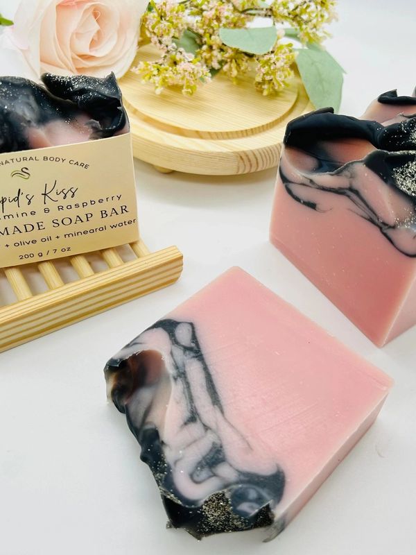 Display of handcrafted homemade soaps