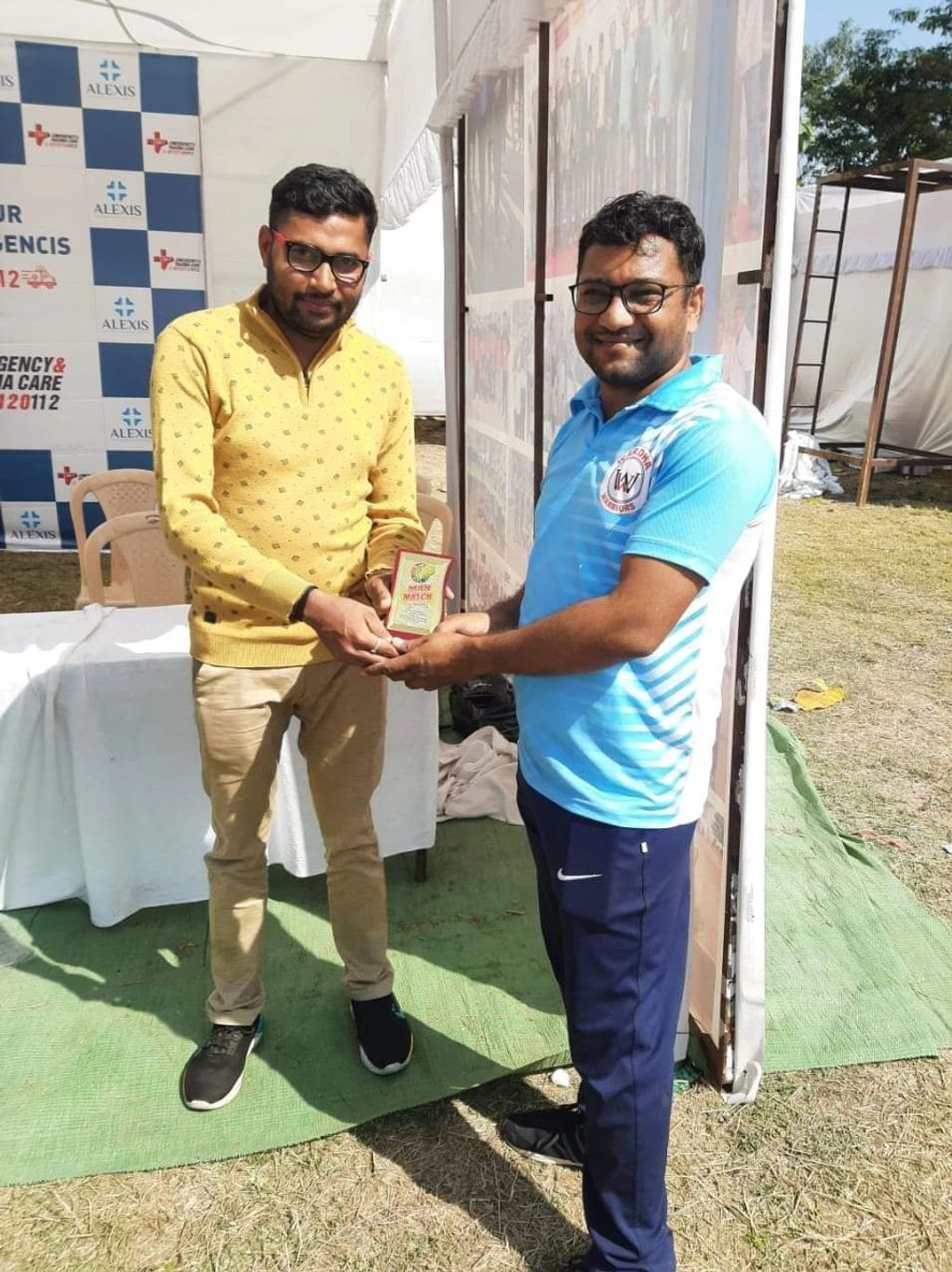 Man Of The Match Award in Navrang Cricket Tornament Nagpur 