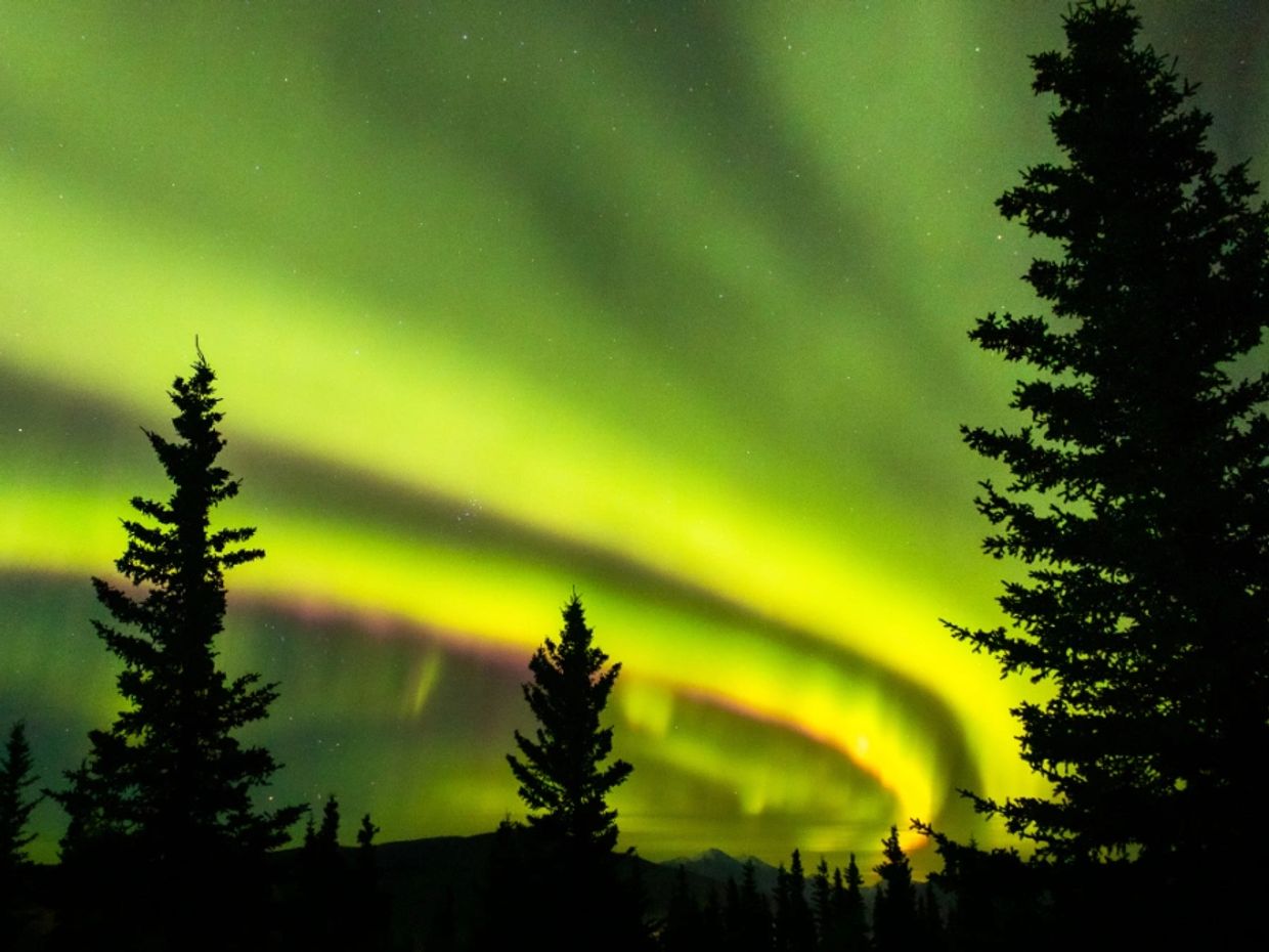 The Aurora Borealis is a highlight and makes a perfect backdrop when scattering ashes in Alaska