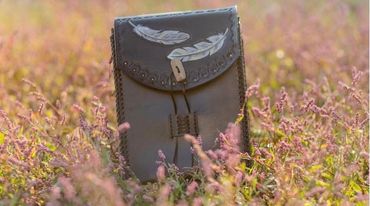 Leather Cremation urn from Eternal Alaska