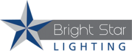 Logo of Bright Star Lighting with a blue star and stylized text.