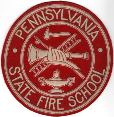 PA Pennsylvania State Fire School Patch Felt Jacket Patch 7.5" Pennsylvania Fire Training