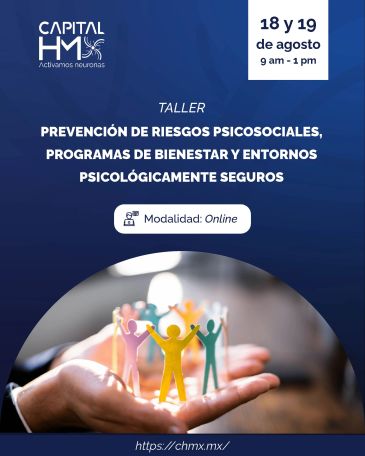 Taller online sobre prevención de riesgos psicosociales.