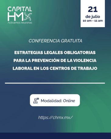 Conferencia online gratuita sobre prevención de violencia laboral.