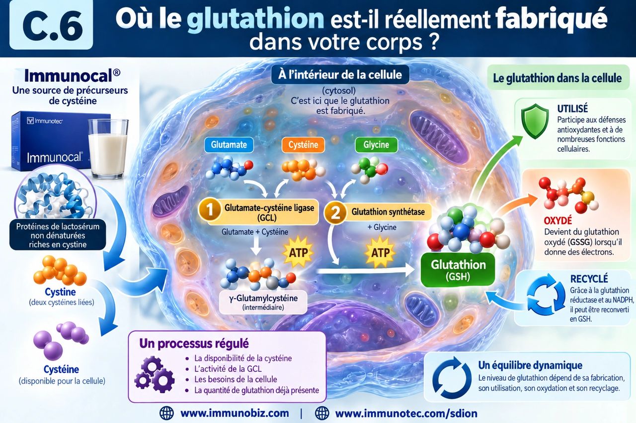 comment est fabriqué le glutathion C.6—Où est-il réellement dans votre corps? 5-Amino-1MQ and MOTS-C Synergy: