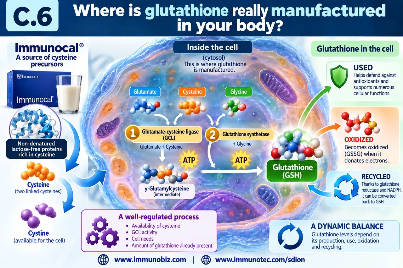 C.6 — Where is glutathione really manufactured in your body?