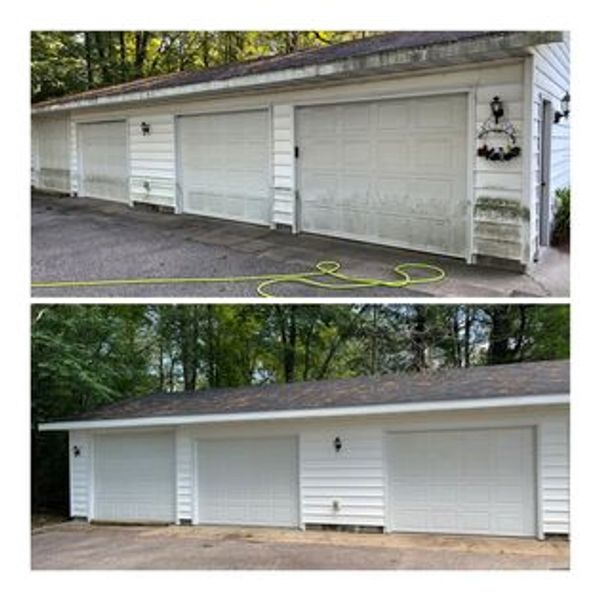 Believe it or not, this is the same exact garage. Huge transformation on this property!